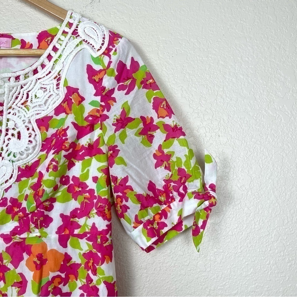 Lilly Pulitzer Falling For You Floral Multicolor Short Sleeve Dress Size 6 - Picture 5 of 12